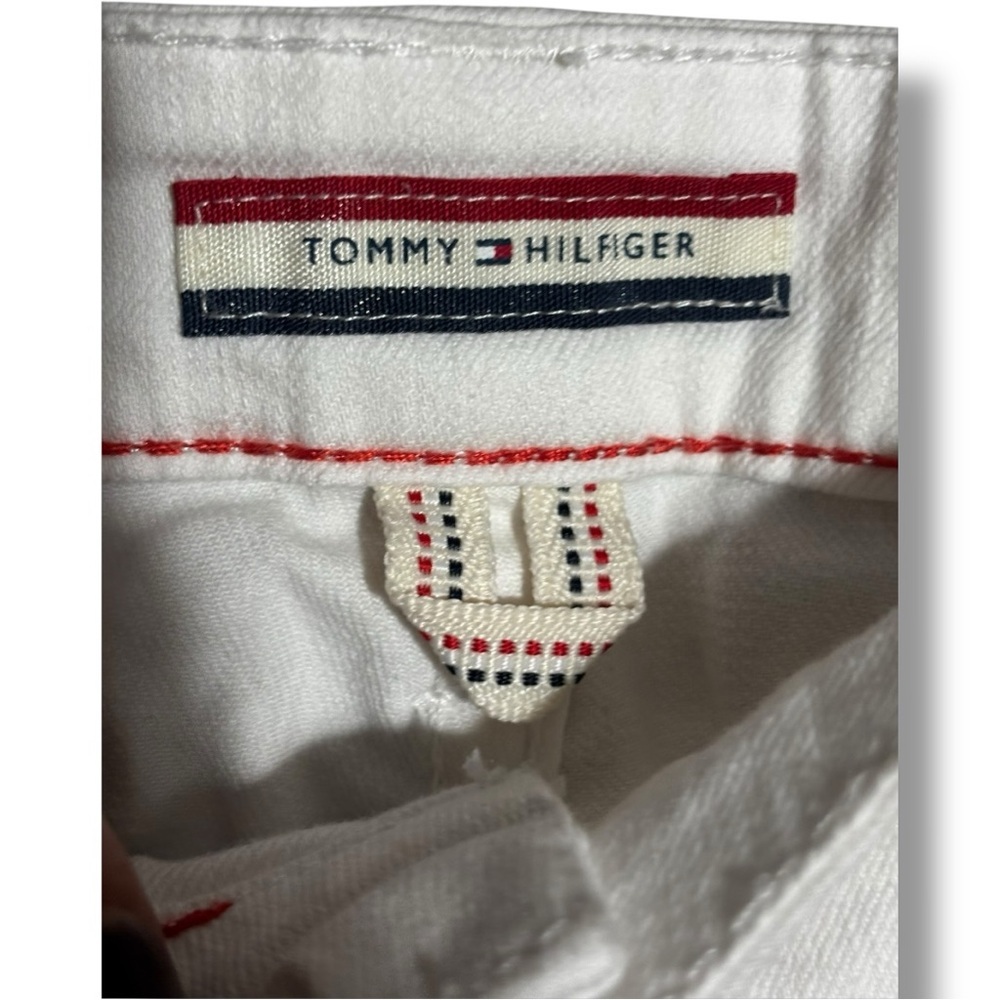 Tommy Hilfiger Women's Bright White Denim High Rise Tapered Size 16 Skinny Jeans - Picture 9 of 16
